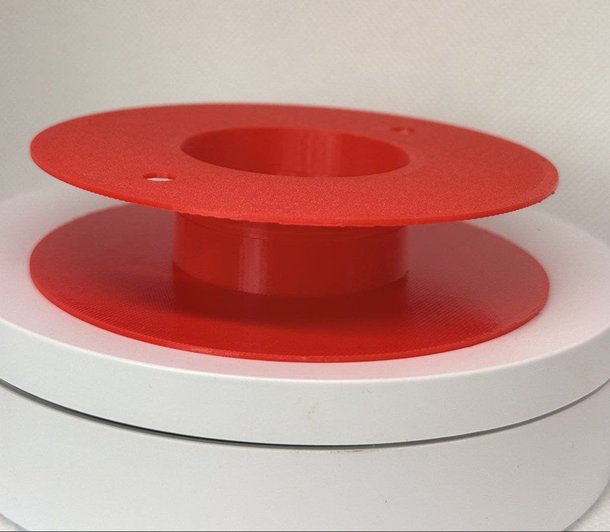 Bobine técnica vermelha impressa em 3D