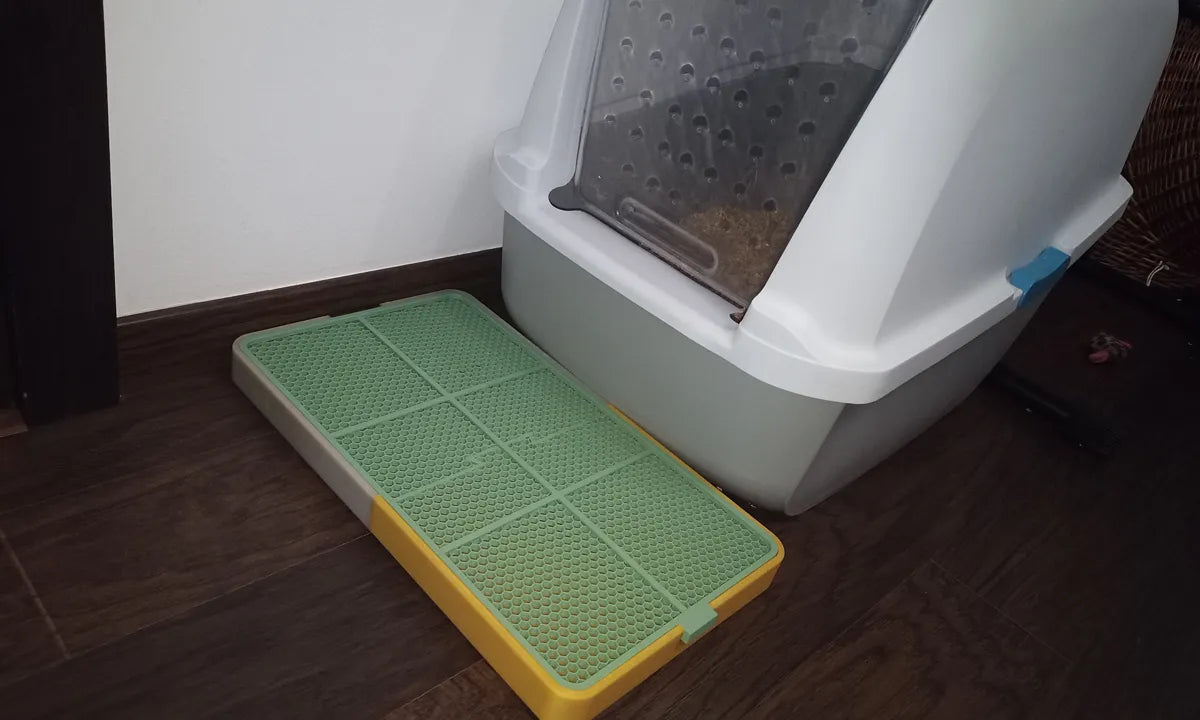 Tapete de Areia para Gatos com Tabuleiro
