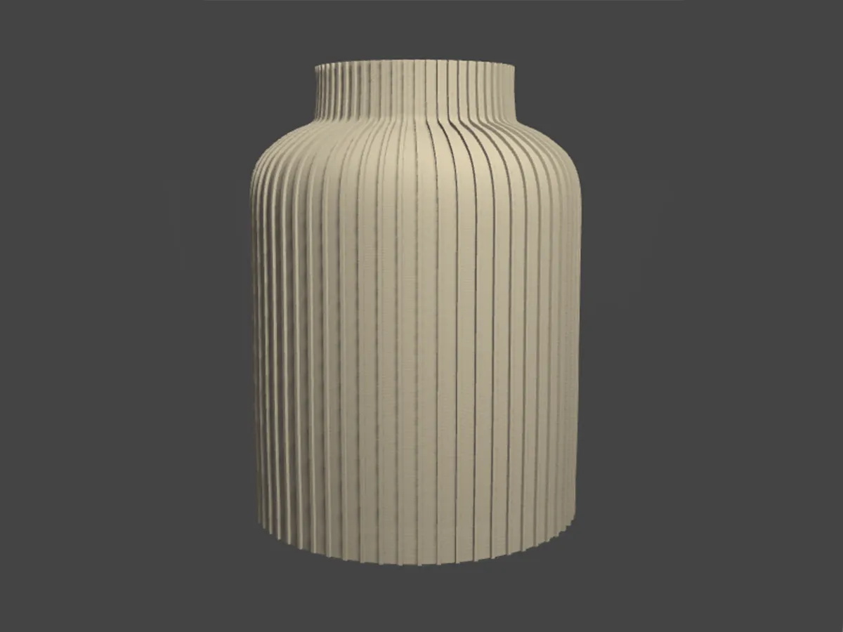 Vaso com Nervuras