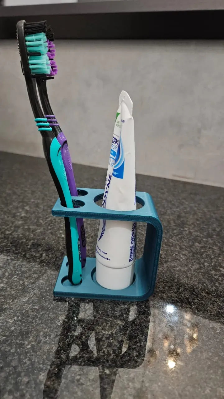 Suporte para Pasta e Escova de Dentes
