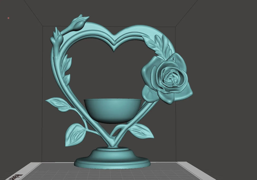 Rosa em Coração para Velas LED (2 un.)