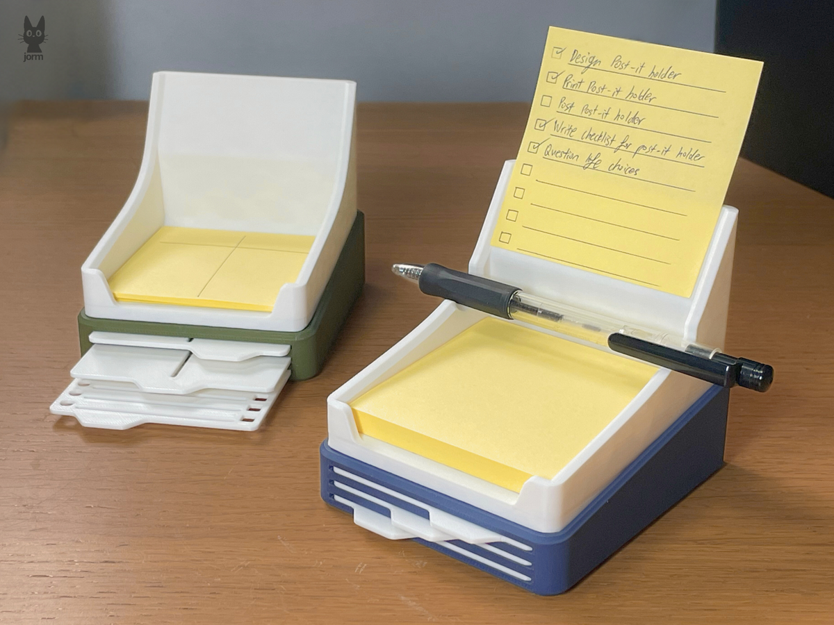 Suporte Post-it impresso em 3D - Vértice Arte 3D