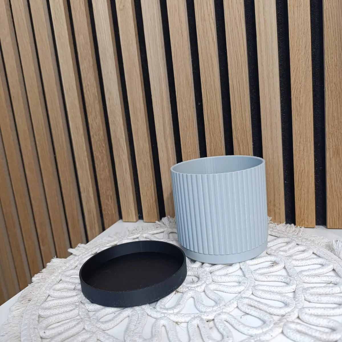 Vaso Canelado Bicolor Grande