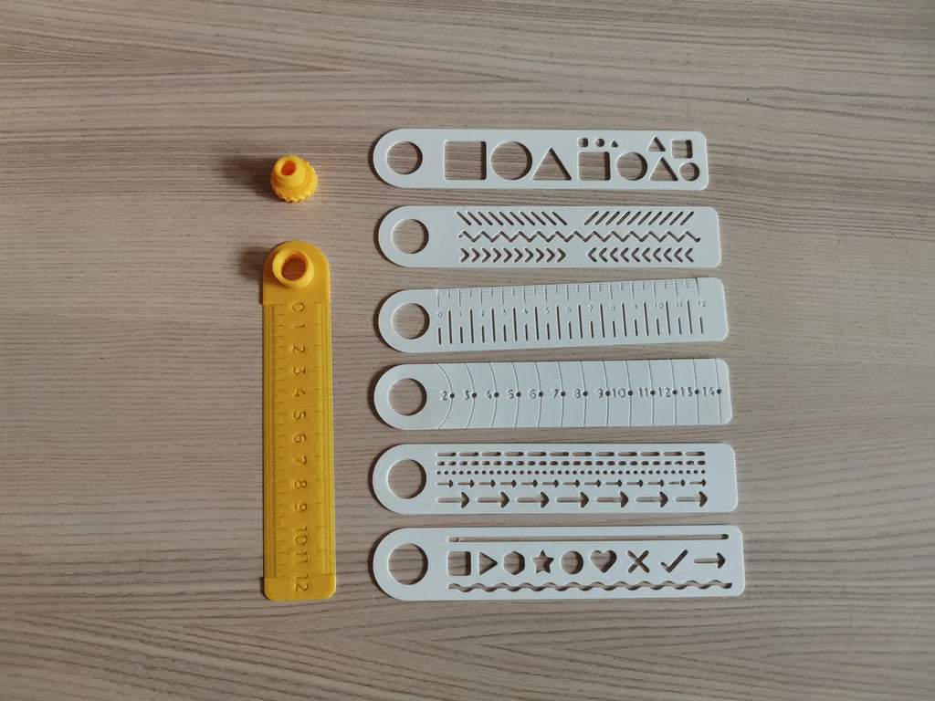 Régua Modular Dobrável com Stencils