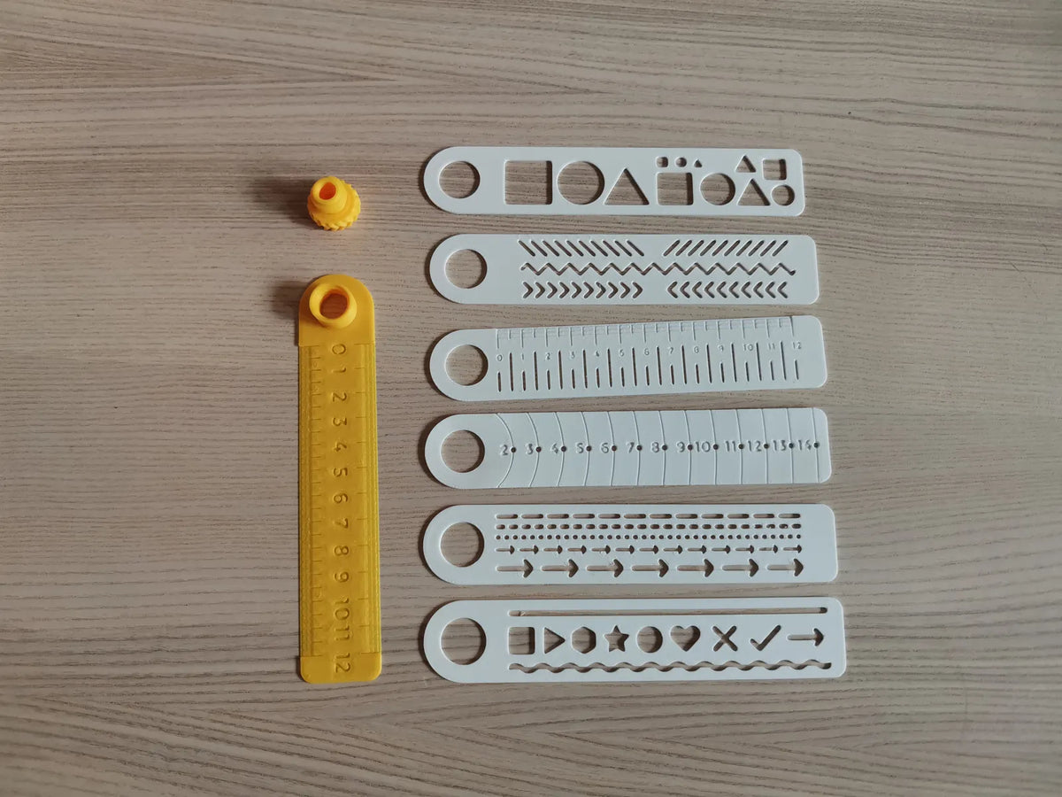 Régua Modular Dobrável com Stencils