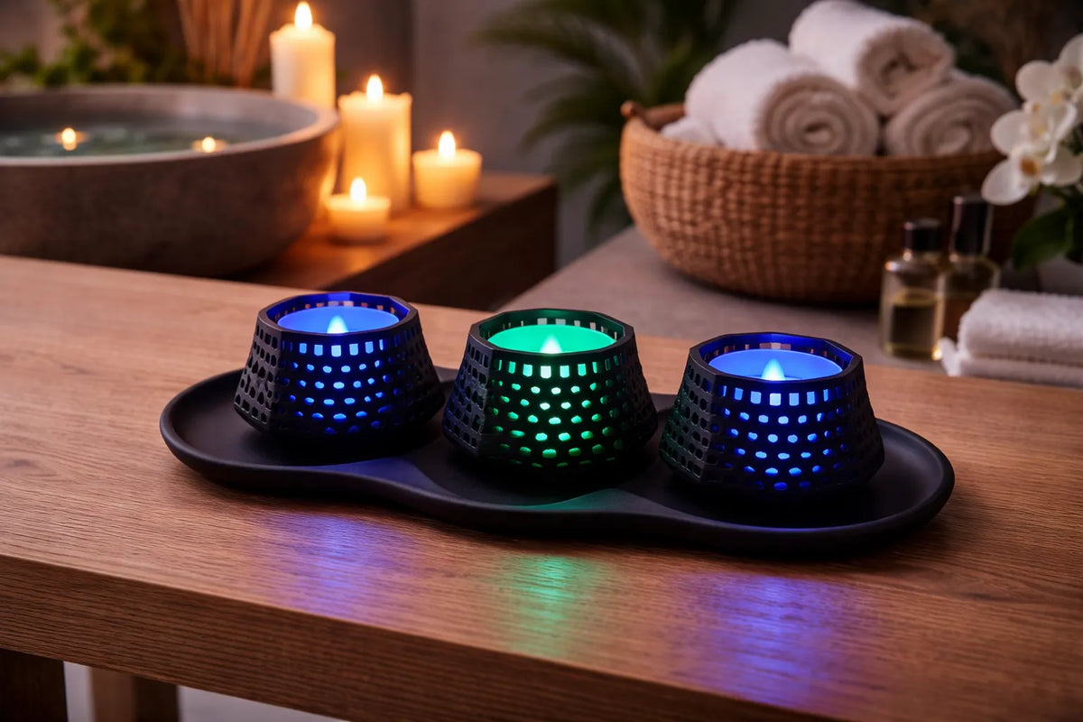 Castiçais VØID Glow com Base