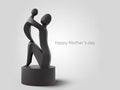 Escultura Mãe e Filho impresso em 3D - Vértice Arte 3D